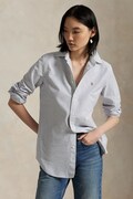 Polo Ralph Lauren koszula damska bawełniana z elastanem niebieska w paski 211941508