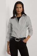 Lauren Ralph Lauren koszula bawełniana damska kolor czarny relaxed z kołnierzykiem klasycznym 200859048