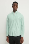 Tommy Hilfiger camasa din bumbac barbati, culoarea verde, cu guler button-down, regular, MW0MW35774