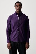 Tommy Hilfiger koszula męska bawełniana fioletowa gładka MW0MW35774