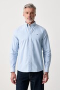 Tommy Hilfiger koszula męska bawełniana niebieska gładka MW0MW35774