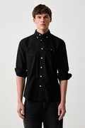 Tommy Hilfiger koszula męska bawełniana czarna gładka MW0MW35774