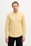 BOSS Orange koszula bawełniana męska kolor żółty regular z kołnierzykiem button-down 50519707