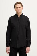 BOSS Orange koszula bawełniana męska kolor czarny regular z kołnierzykiem button-down 50519707