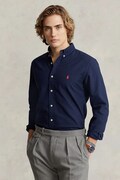 Polo Ralph Lauren koszula bawełniana męska kolor granatowy slim z kołnierzykiem button-down 710767828