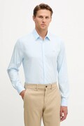 Lacoste koszula męska kolor niebieski slim z kołnierzykiem klasycznym CH5253
