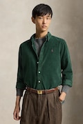 Polo Ralph Lauren koszula męska bawełniana 21W Corduroy zielona gładka 710853123