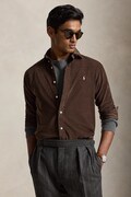 Polo Ralph Lauren koszula męska bawełniana 21W Corduroy brązowa gładka 710853123