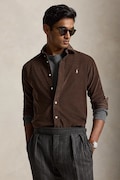 Polo Ralph Lauren koszula męska bawełniana 21W Corduroy brązowa gładka 710853123