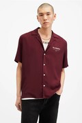 Сорочка AllSaints UNDERGROUND чоловіча колір червоний relaxed класичний комір M158SB