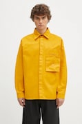 Pamučna košulja A-COLD-WALL* Reverse za muškarce, boja: žuta, relaxed, s klasičnim ovratnikom, ACWMSH144