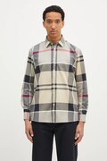 Barbour camicia in cotone Renford OS Tartan Shirt uomo colore beige MSH5514