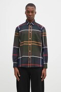 Barbour camicia in cotone Renford OS Tartan Shirt uomo colore verde MSH5514