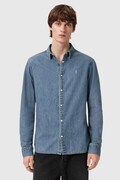 AllSaints koszula jeansowa GLEASON LS SHIRT męska kolor niebieski regular z kołnierzykiem klasycznym M165SB