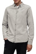 Traper košulja AllSaints GLEASON LS SHIRT za muškarce, boja: siva, regular, s klasičnim ovratnikom, M165SB
