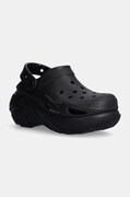 Šľapky Crocs Bubble Crush Clog dámske, čierna farba, na platforme, 210061