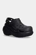 Šľapky Crocs Bubble Crush Clog dámske, čierna farba, na platforme, 210061
