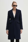 Vlnený kabát Pinko tmavomodrá farba, prechodný, 103697 A225