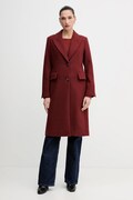 Sisley palton de lână culoarea maro, de tranzitie, 2JJYLN04Z
