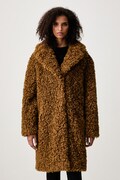 Stand Studio płaszcz ze sztucznego futra damski Camille Cocoon Coat brązowy 61137-9061