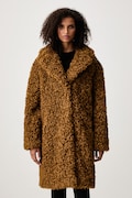 Stand Studio płaszcz ze sztucznego futra damski Camille Cocoon Coat brązowy 61137-9061