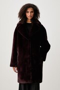 Stand Studio Camille Cocoon Coat пальто зі штучного хутра жіноче бордо 61137-9070