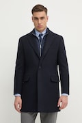Hackett London płaszcz wełniany kolor granatowy przejściowy HM403241R