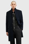 Пальто з домішкою вовни AllSaints HAL COAT колір синій перехідне M005OZ