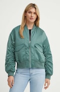 Levi's geaca bomber femei, culoarea verde, de tranzitie, A7262