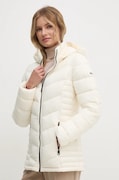 Bunda Dkny dámská, béžová barva, přechodná, DLEMPR20