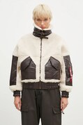 Alpha Industries giacca Teddy PU Bomber donna colore beige 148001