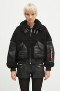 Alpha Industries giacca Teddy PU Bomber donna colore nero 148001