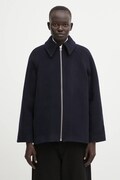 Samsoe Samsoe wool jacket ALMA navy blue color F23300184