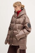 Пухено яке MMC STUDIO PL в кафяво зимен модел с уголемена кройка JESSO