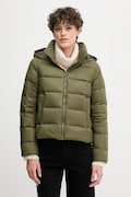 Пухено яке Tommy Hilfiger в зелено зимен модел WW0WW43581