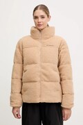 Columbia kurtka Puffect Sherpa damska kolor beżowy zimowa oversize 2089231
