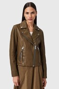 Шкіряна куртка AllSaints DALBY BIKER колір бордовий  W099LB