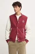 United Colors of Benetton jacheta bomber din amestec de lana culoarea rosu, de tranzitie, 2NDHUN05K