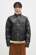 Kožená bunda Alpha Industries B3 Leather pánska, hnedá farba, prechodná, 148114