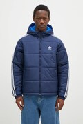 adidas Originals geaca cu doua fete Adicolor Reversible Jacket barbati, culoarea albastru marin, de iarna, JD9073