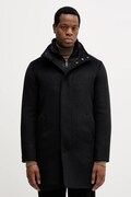 Guess płaszcz z domieszką wełny URBAN kolor czarny przejściowy M4BL30.WGJ82