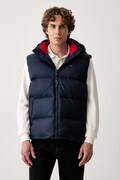 Tommy Jeans πουπουλένιο αμάνικο μπουφάν ανδρικό σκούρο μπλε DM0DM20465