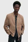 AllSaints kurtka zamszowa KEMBLE męska kolor brązowy przejściowa M067LB