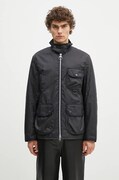 Barbour kurtka Angler Wax Jacket męska kolor czarny przejściowa MWX2348