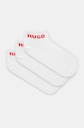 Čarape HUGO 3-pack 3P AS UNI CC W za žene, boja: bijela, 50516407