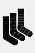 Ponožky Tommy Hilfiger 3-pak pánske, čierna farba, 101013215