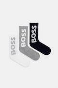 BOSS skarpety męskie 3P QS Rib Logo CC 3-pack szare 50524259