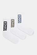 HUGO skarpetki 3-pack 3P QS BACK LABEL CC męskie kolor biały 50521068