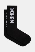 Ponožky NEIGHBORHOOD Nbhd Logo Socks pánske, čierna farba, 242WINH.UWM02