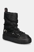 Μπότες χιονιού Tommy Hilfiger LACE-UP MONOGRAM SNOWBOOT χρώμα: μαύρο, FW0FW08430